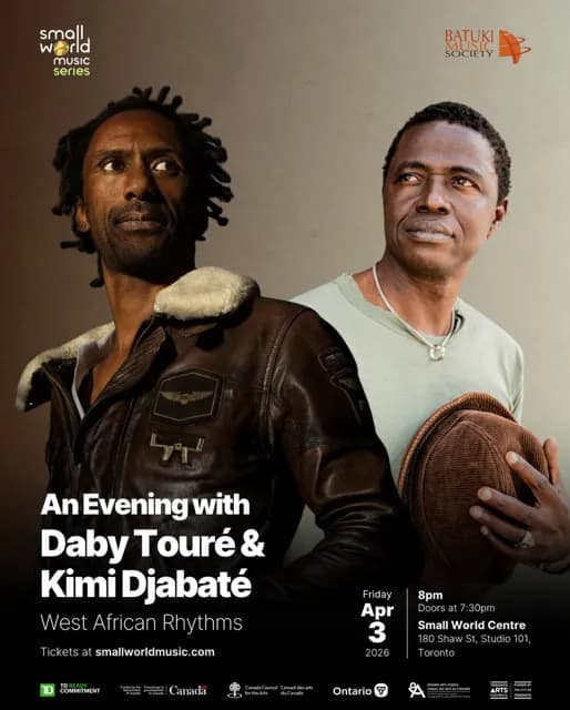 Kimi Djabaté and Daby Touré concert event