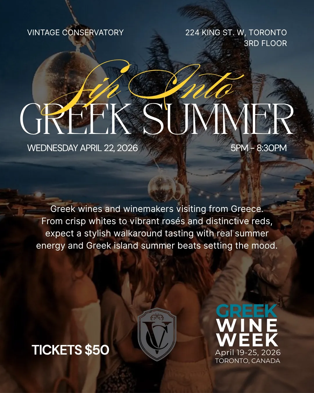 Sip into Greek Summer event