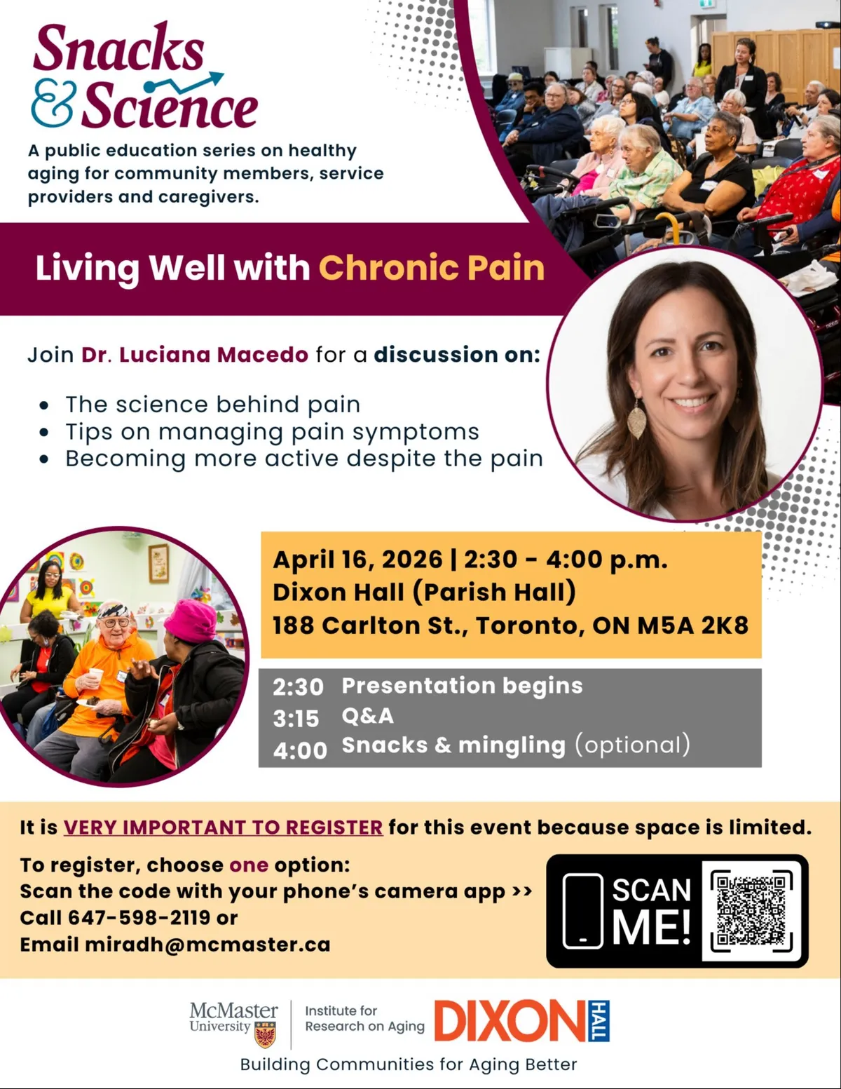 Snacks & Science event