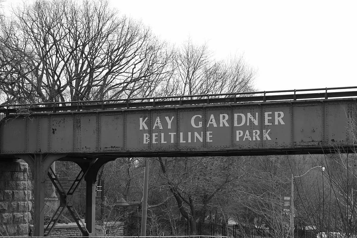 The Beltline Bridge pedestrian overpass on the Kay Gardner Beltline Trail