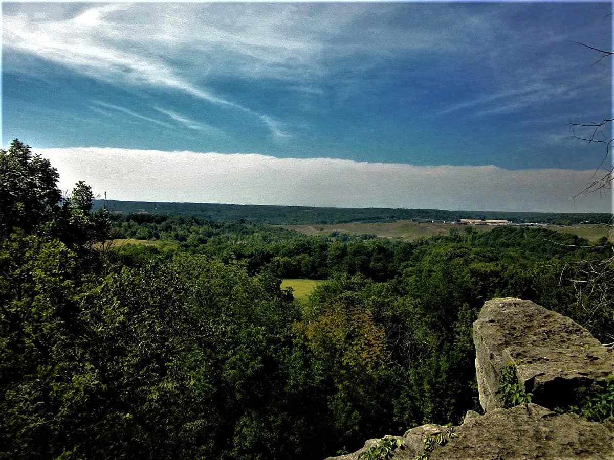 View from Rattlesnake Point Lookout over the Niagara Escarpment, Milton