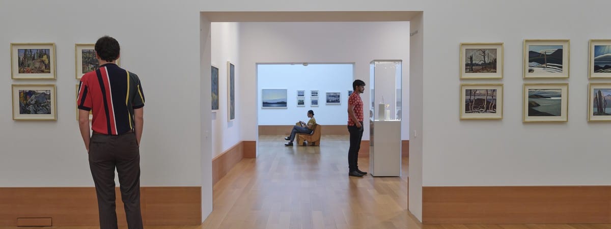 Visitors inside the Art Gallery of Ontario during a free evening