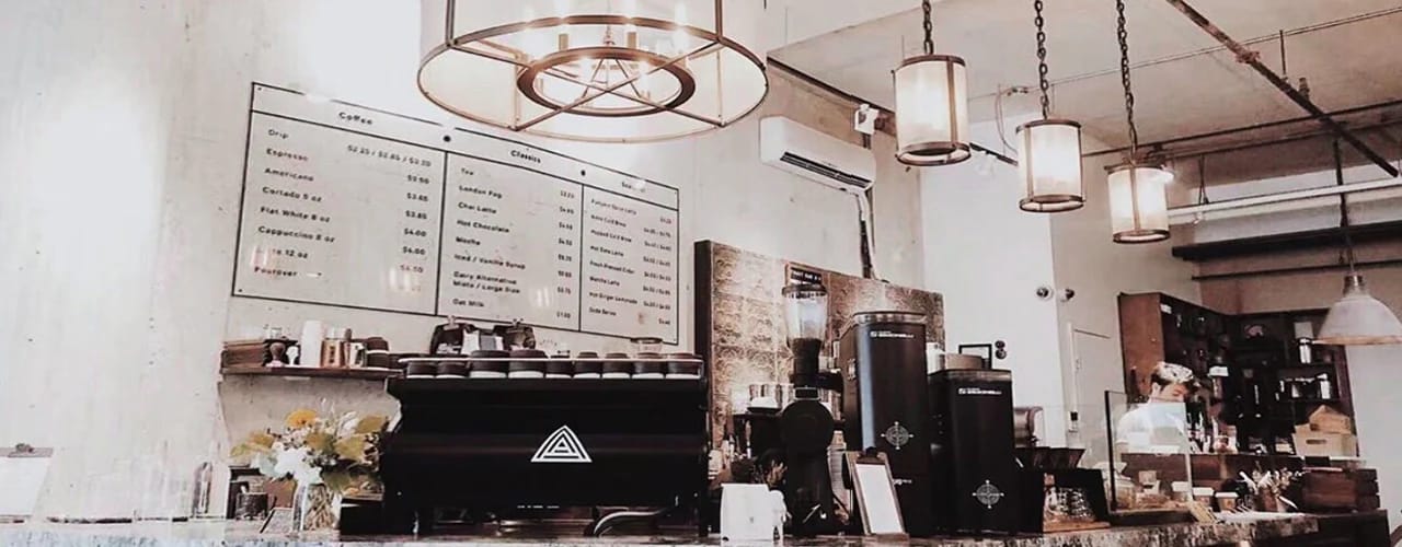 Arvo Coffee Distillery District room from the official Shopify site