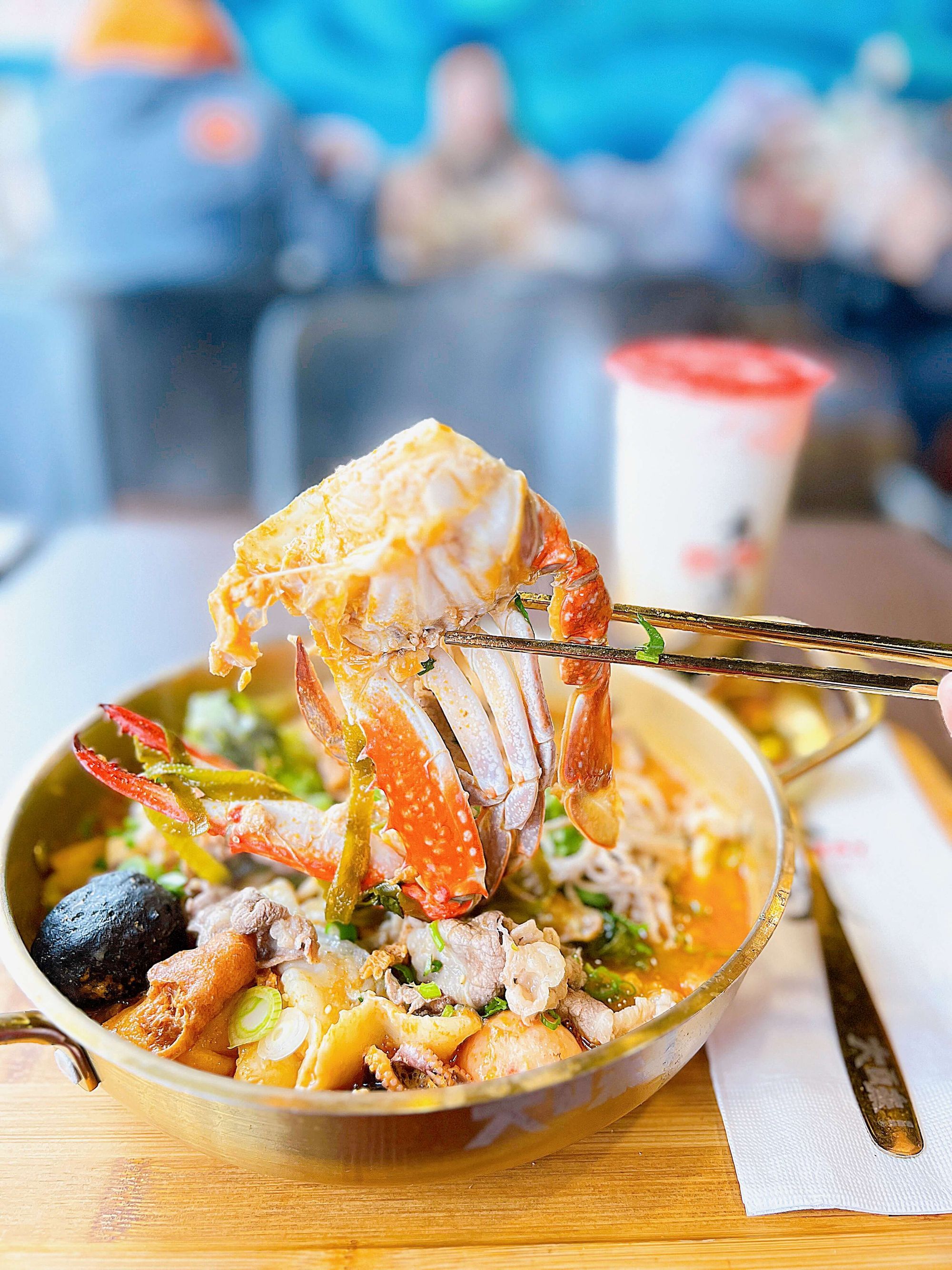 Self-serve hot pot ingredients at Big Way