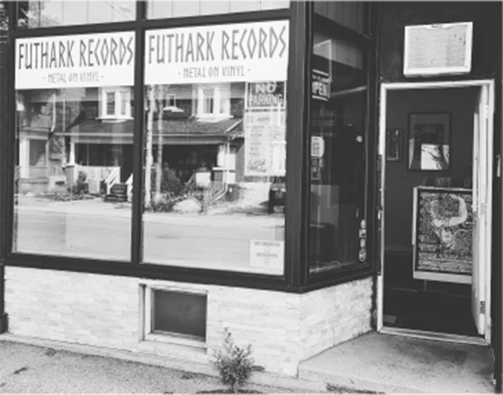 Futhark Records storefront on Monarch Park Avenue, official shop photograph
