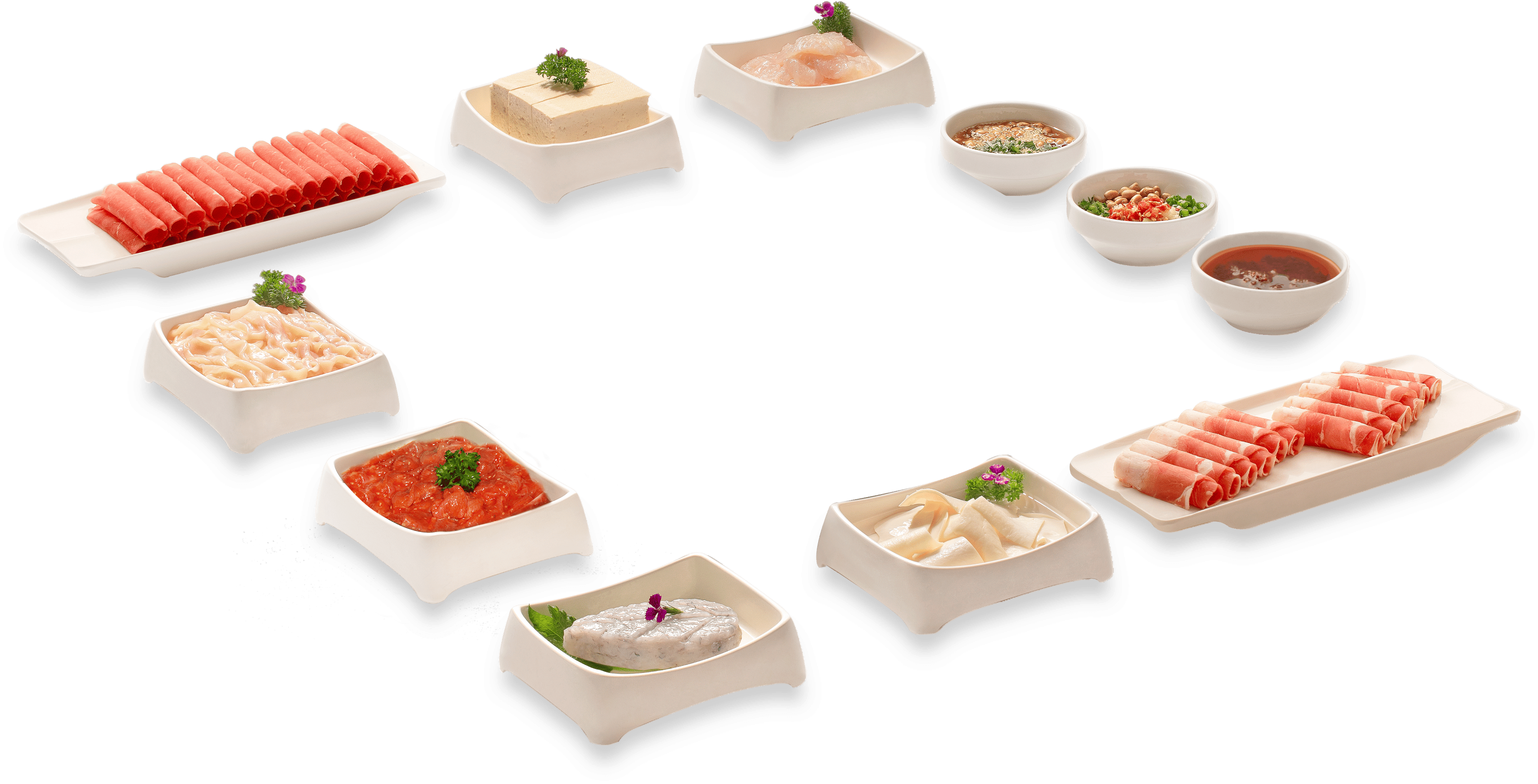 Hot pot broth and ingredients in a Toronto dining room