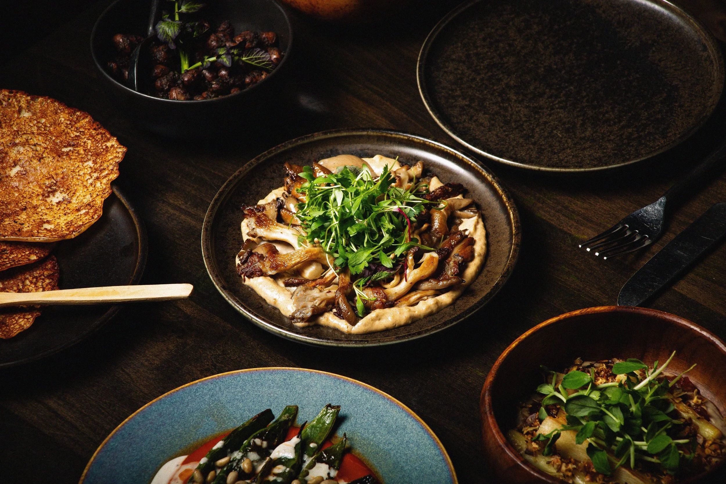 Hawker plated vegetable dishes from hawker.to