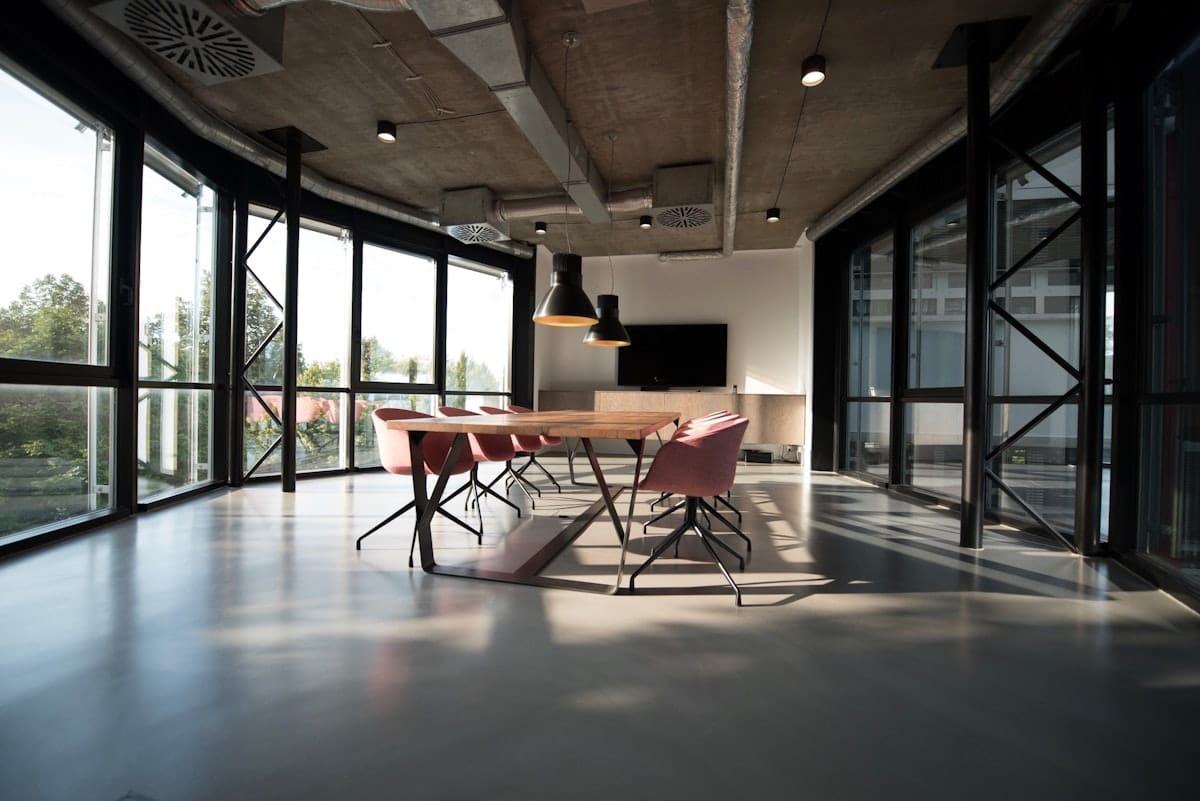 Premium office lounge interior representing Industrious Adelaide Street
