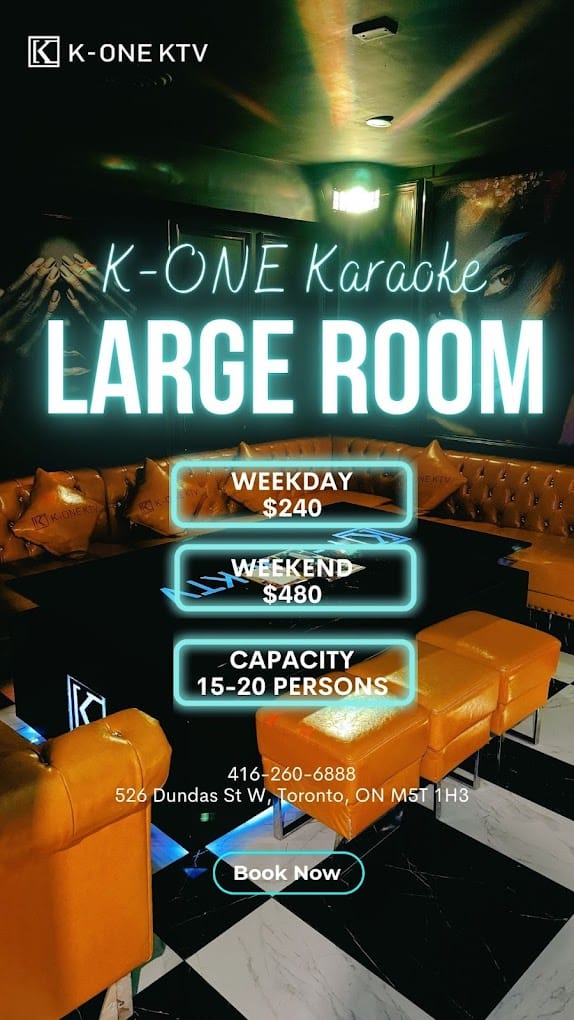 K-ONE KTV themed private room, official konektv.ca photo