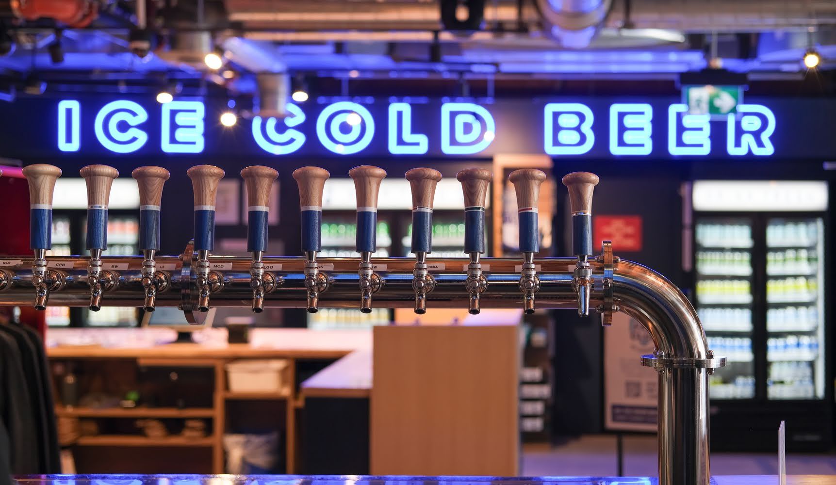 Left Field Liberty Village official downstairs taps photography from leftfieldbrewery.ca