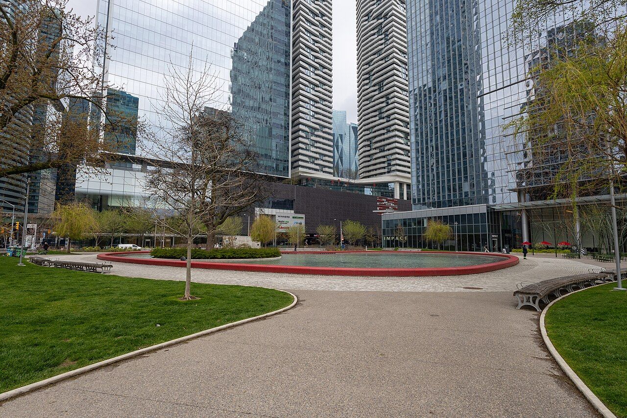 Love Park at York Street and Queens Quay in downtown Toronto