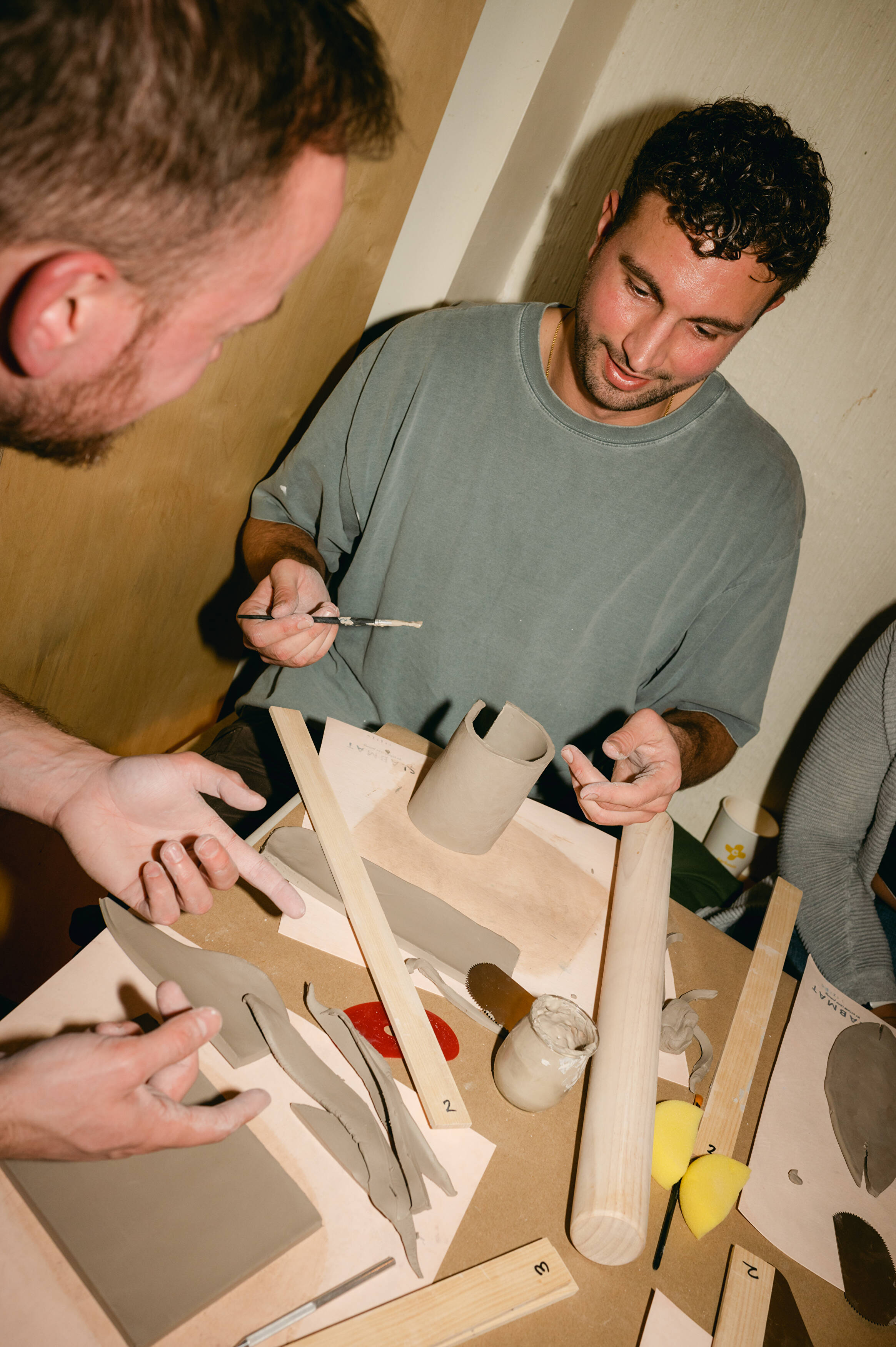 Hand-building pottery workshop at TigerBaby Coffee & Clay on College Street