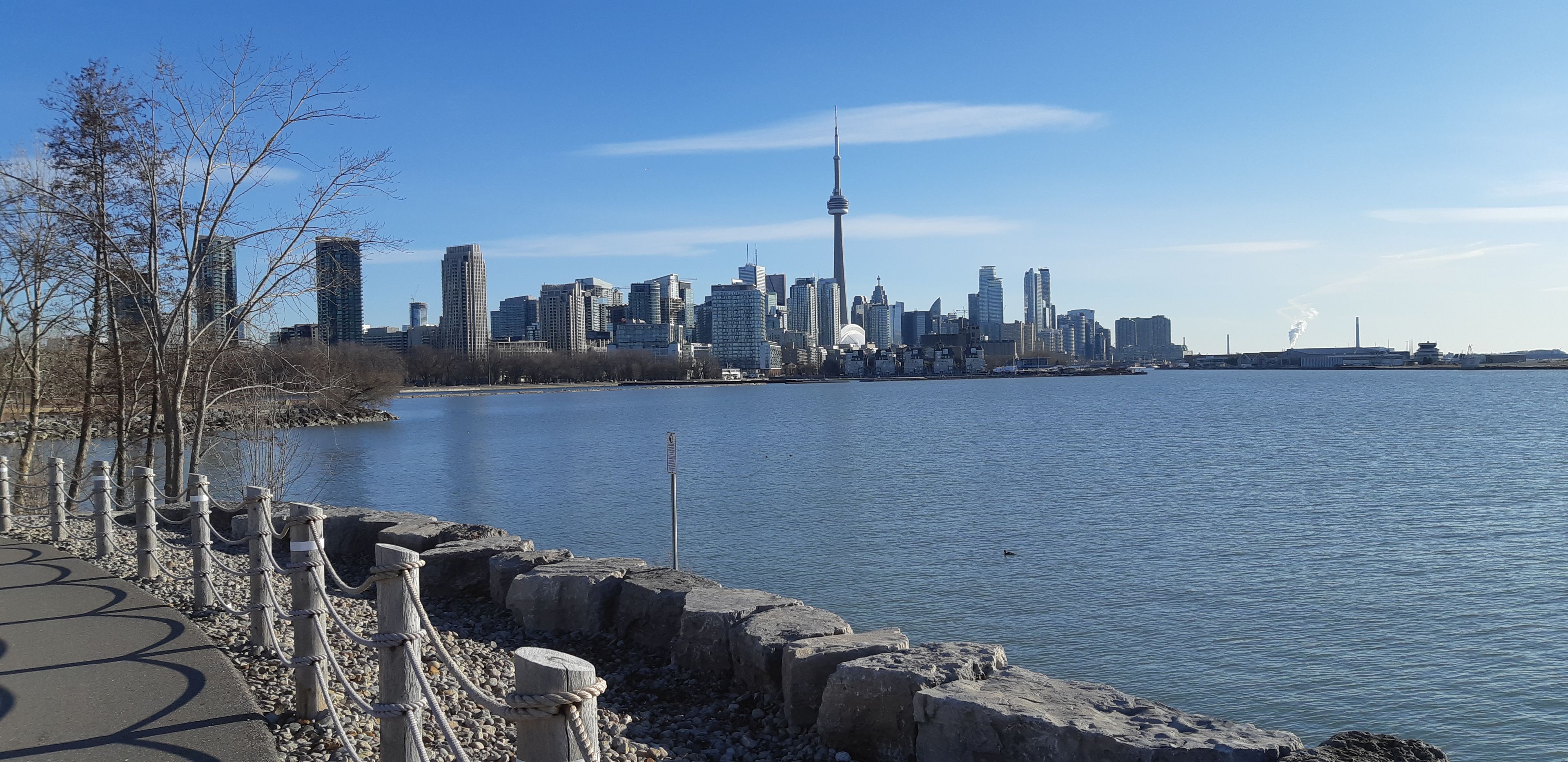 Toronto skyline seen from Trillium Park at Ontario Place