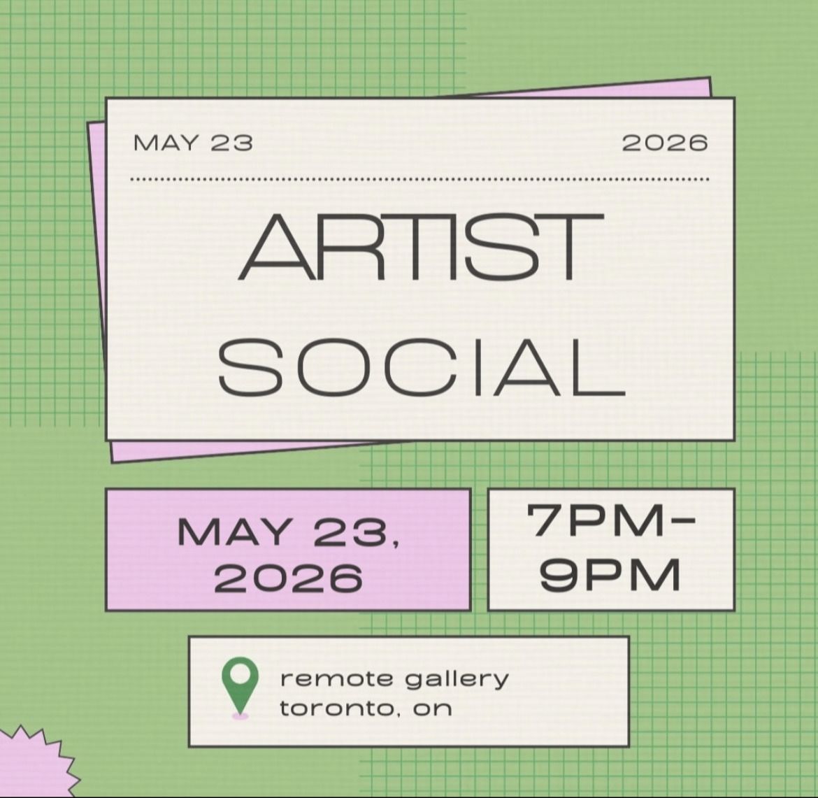 Artist Meet Up & Social! event