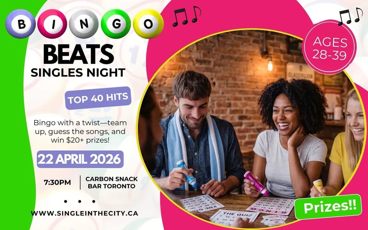 Bingo Beats Singles Night | Top 40 Hits | Toronto event