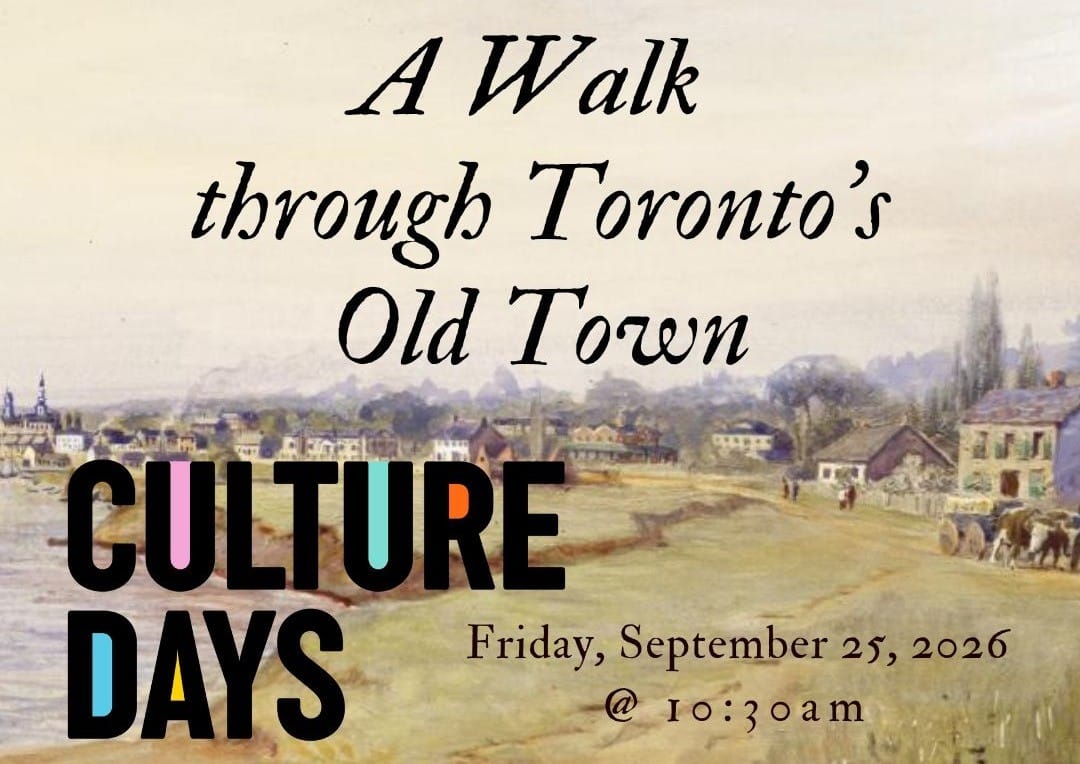 Culture Days 2026: A Walk through Toronto's Old Town event