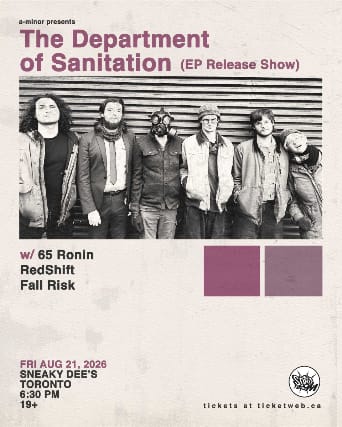 The Department of Sanitation w/ 65 Ronin, RedShift & Fall Risk event