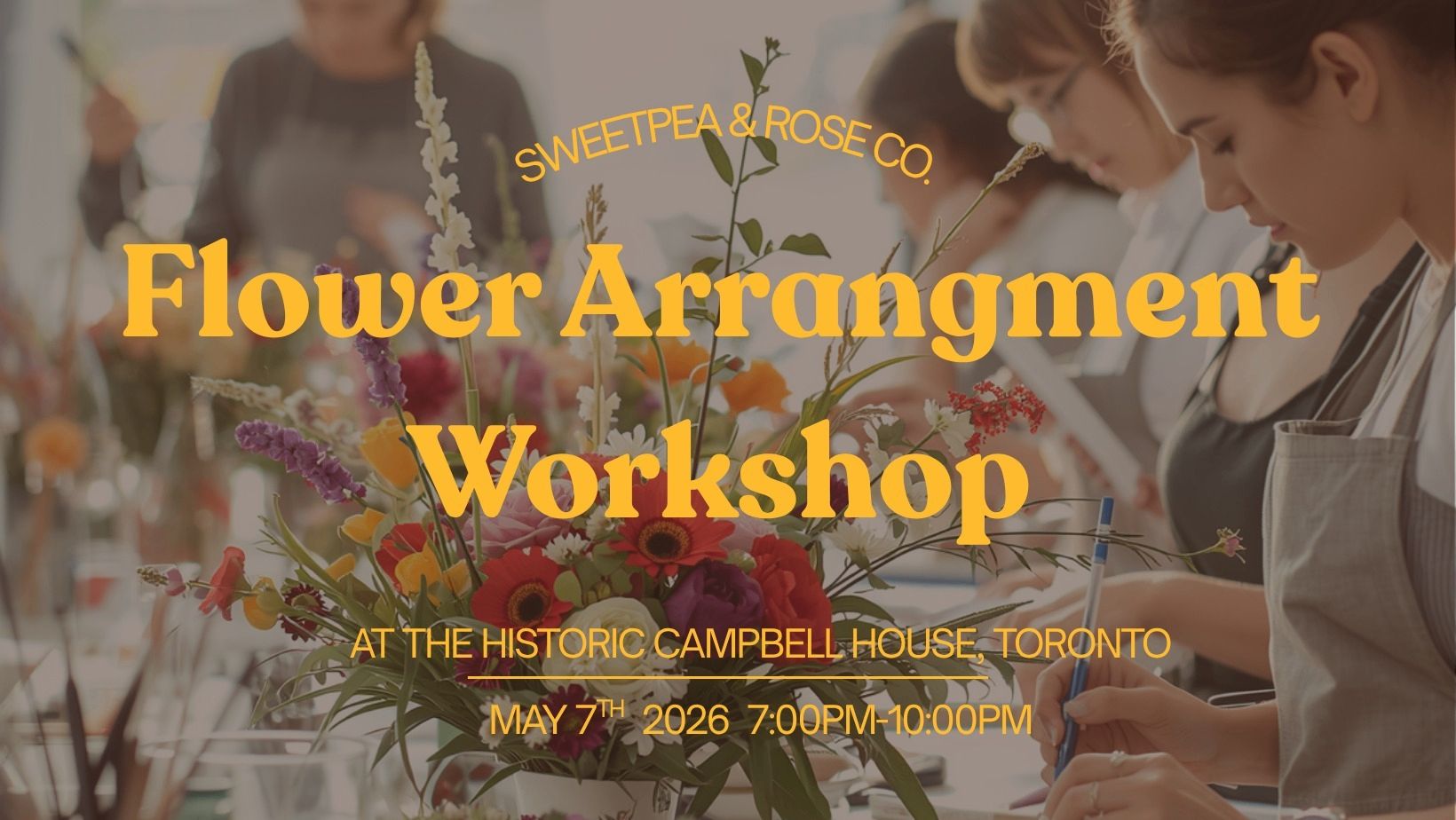 Flower Arrangement Workshop with Sweetpea and Rose event