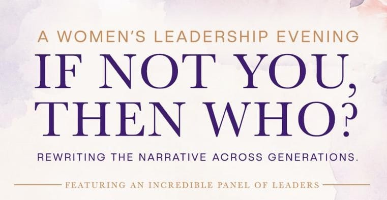 If Not You, Then Who? An Evening of Connection event