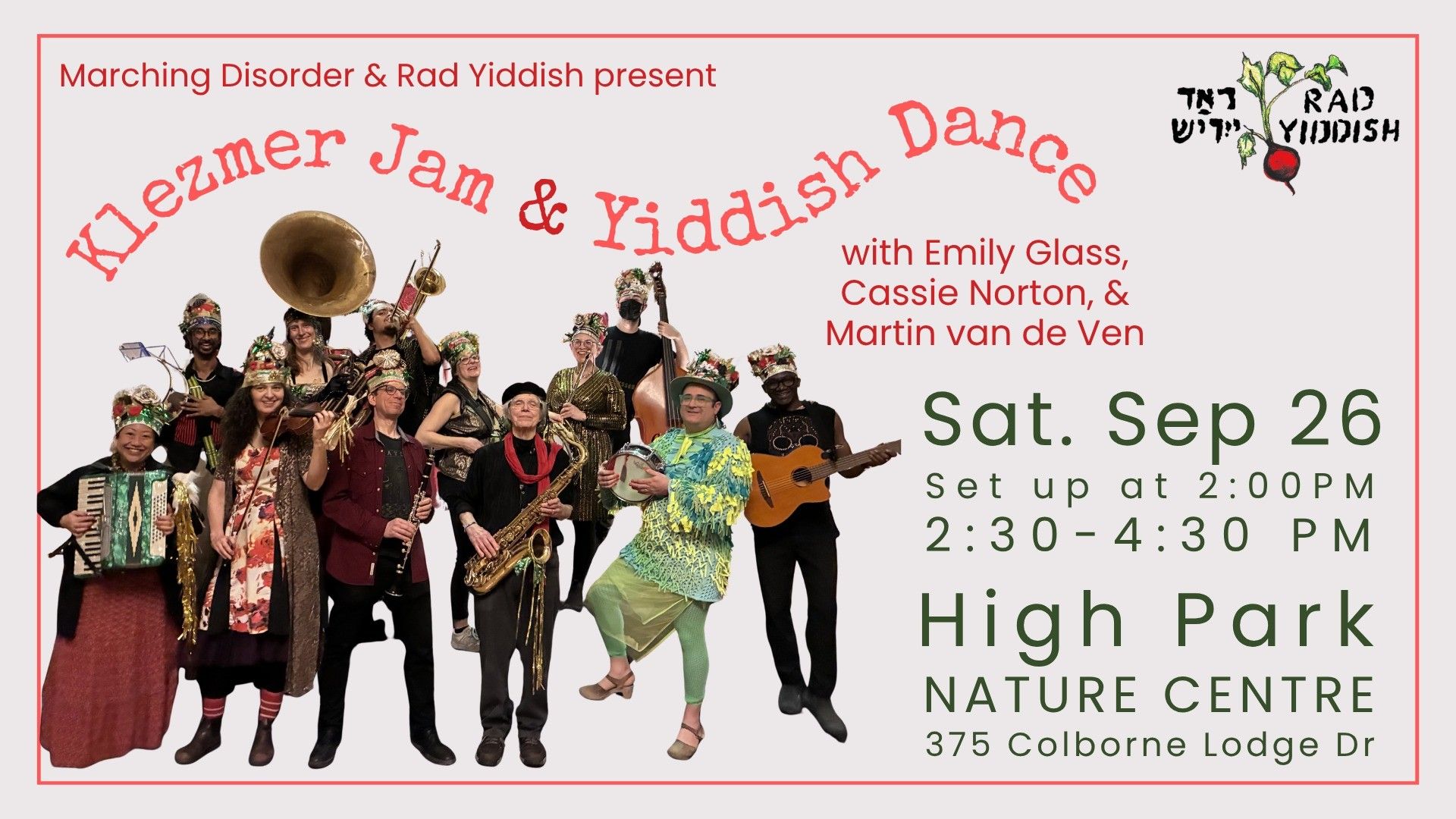 Klezmer Jam & Yiddish Dance - September 26! event