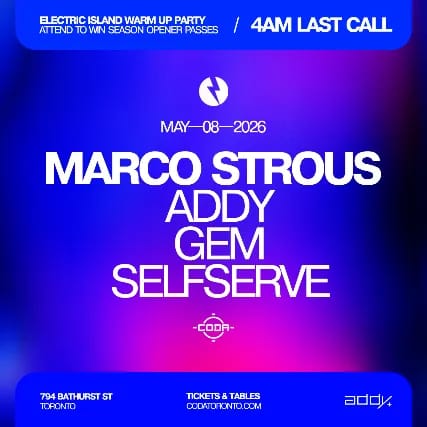 Marco Strous | 4AM LAST CALL + Attend to Win Electric Island Passes event