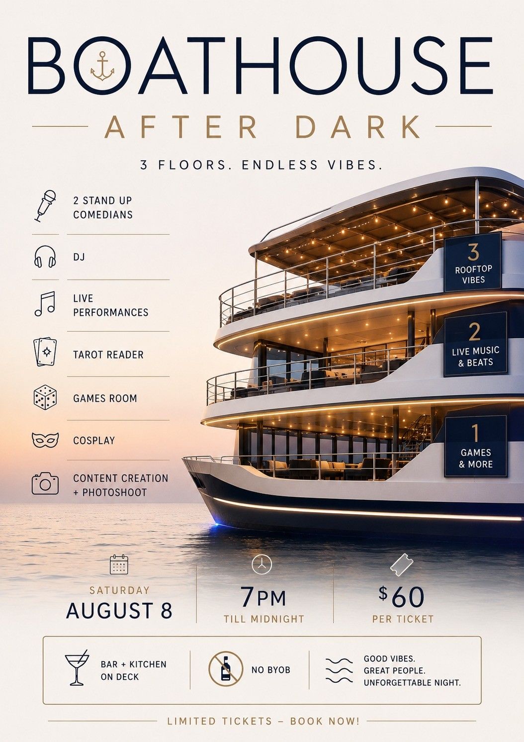 MEGALOMANIAC VIP Boathouse Party! event
