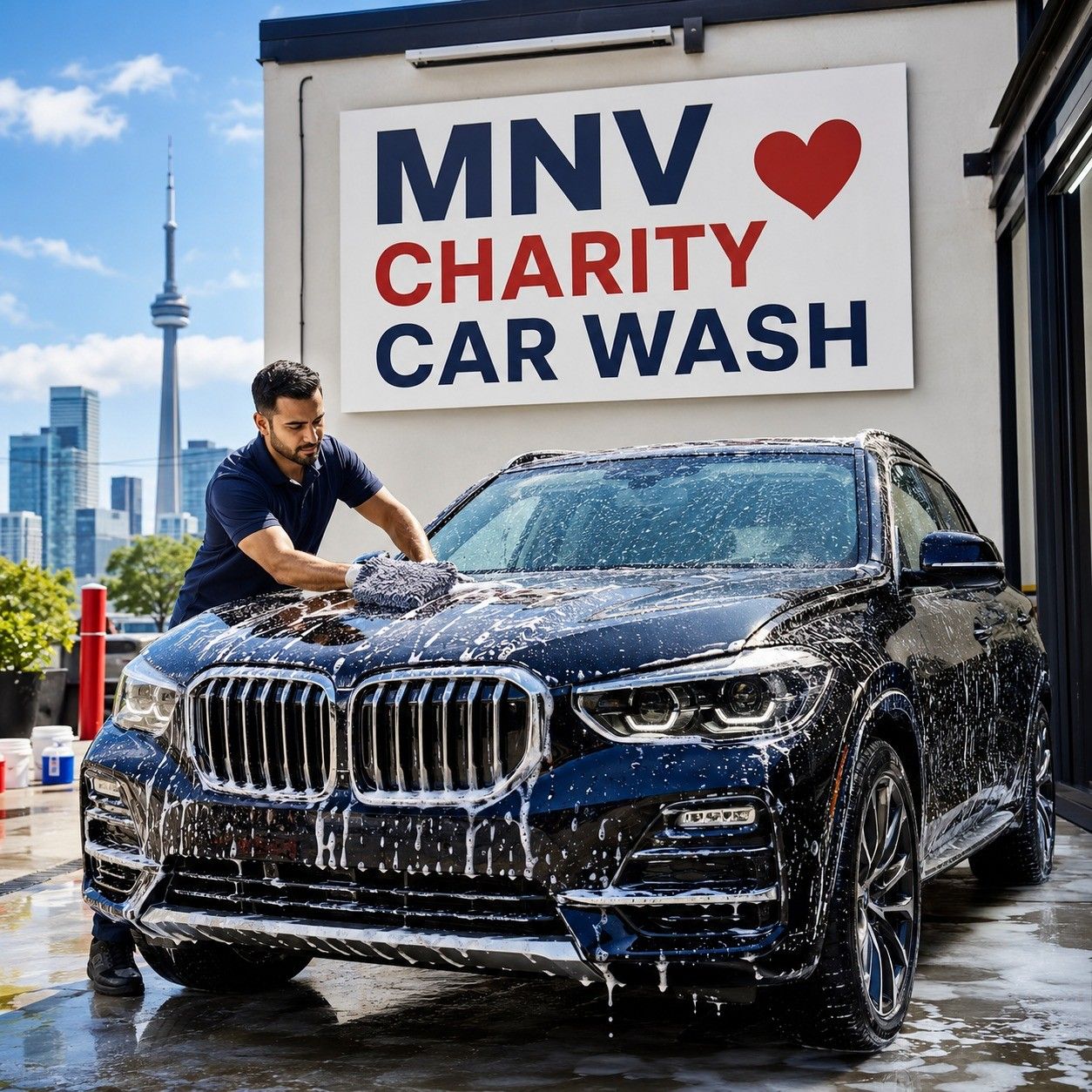 MNV Charity Car Wash Supporting SickKids event