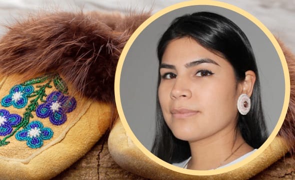 Moccasin Making the Manitobah Storyboot School event