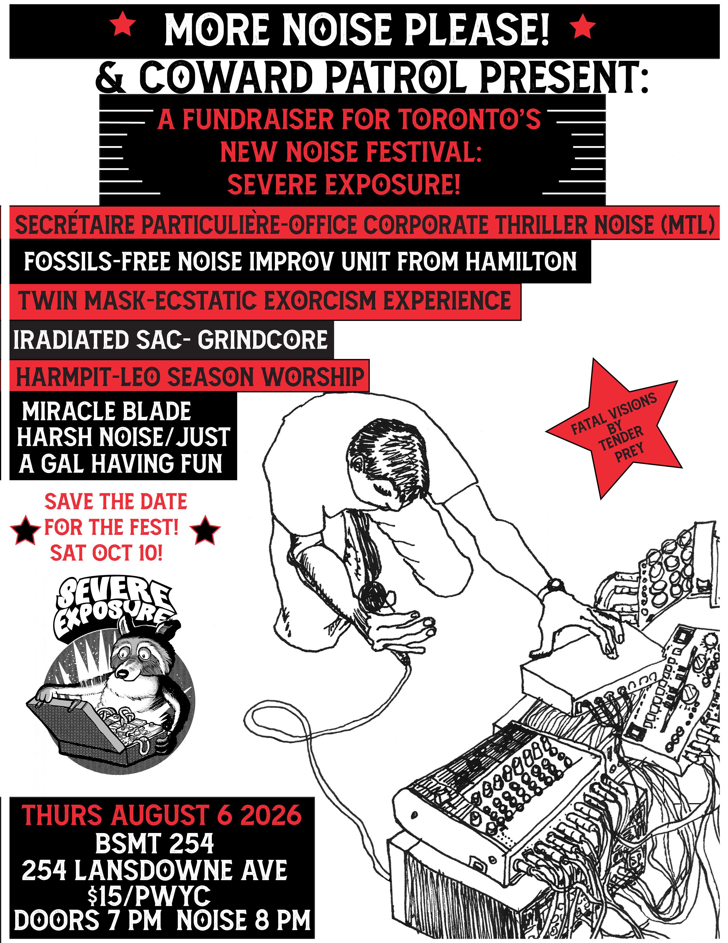 MORE NOISE PLEASE! x COWARD PATROL PRESENT: A Fundraiser for Toro event