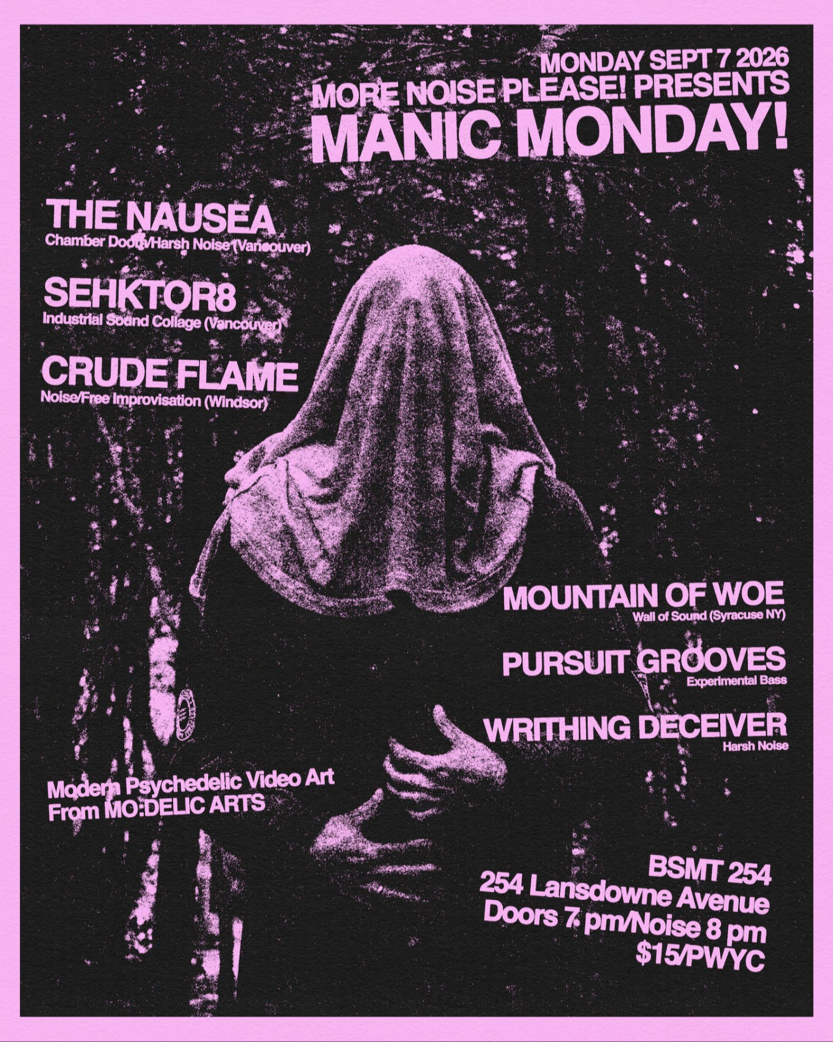 MORE NOISE PLEASE PRESENTS: MANIC MONDAY! event