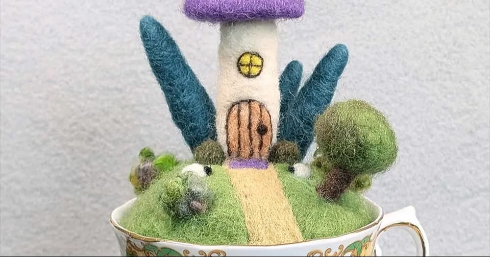 Needle Felt a Miniature World in a Teacup Workshop event