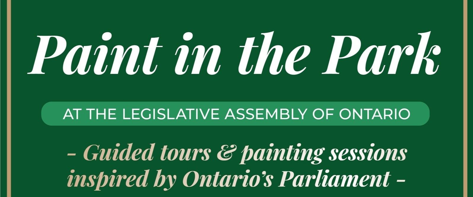 Paint in the Park at the Legislative Assembly of Ontario event