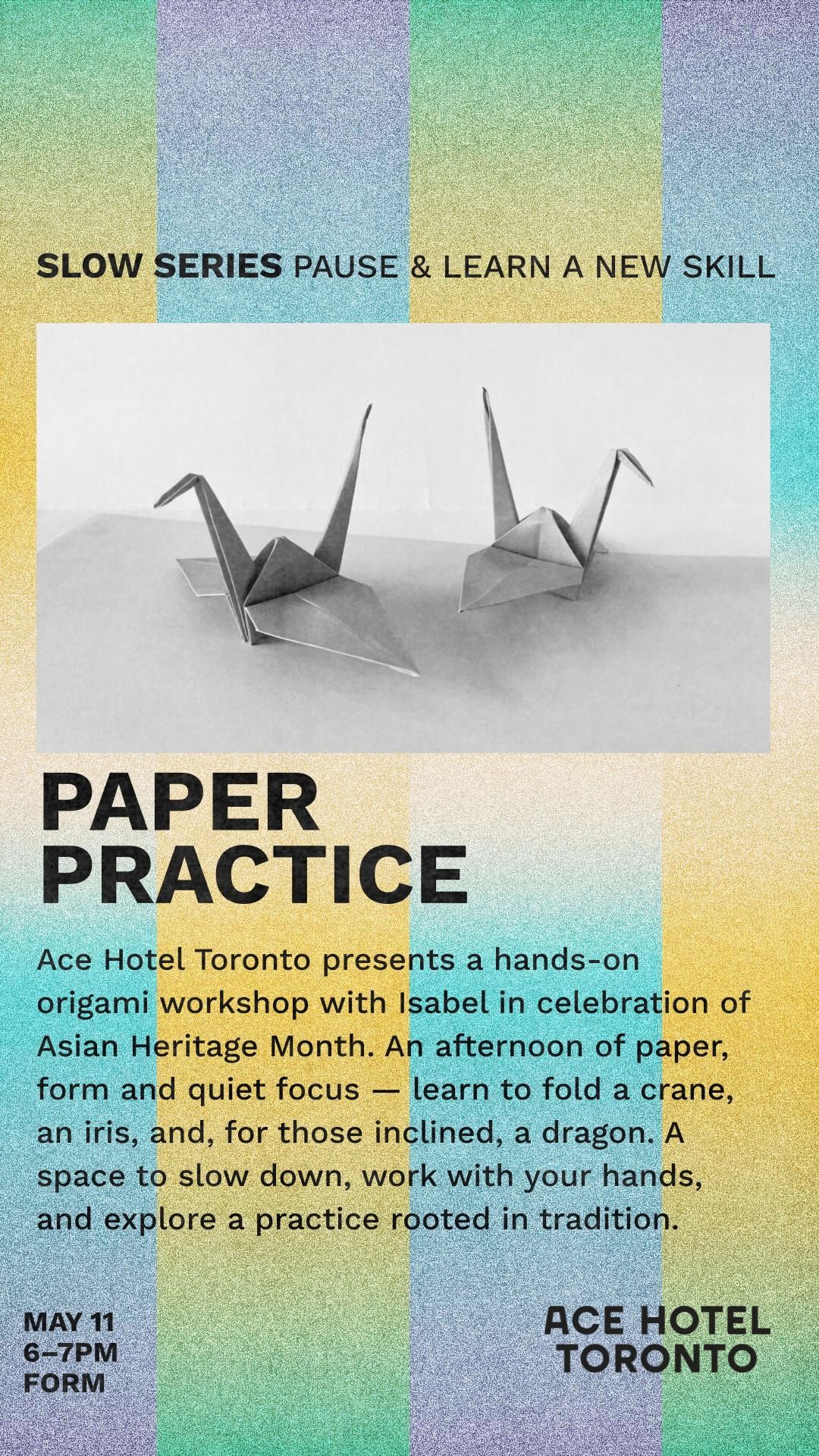 PAPER PRACTICE – ORIGAMI WORKSHOP event