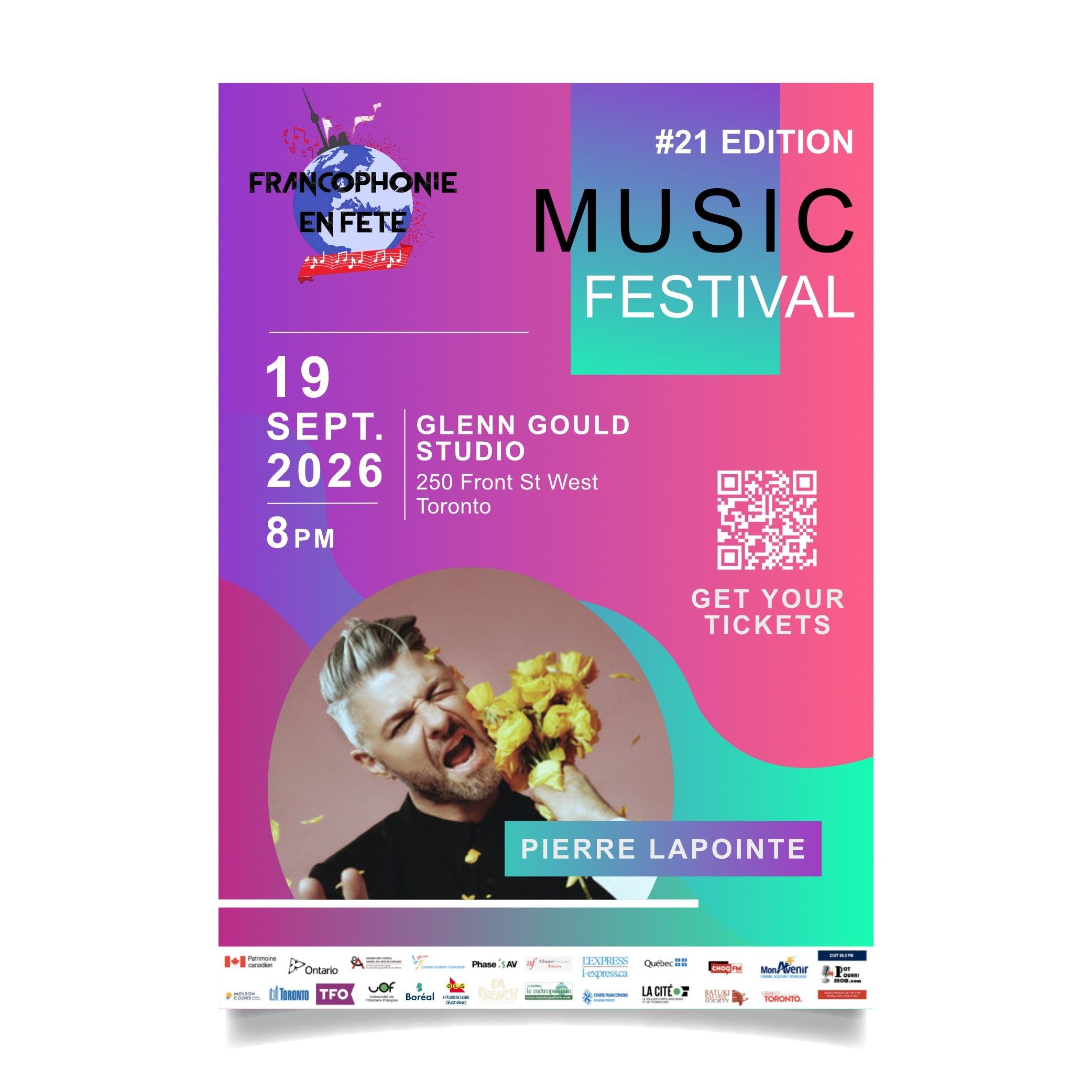 Pierre Lapointe - Francophone Concert (Glenn Gould Studio) event