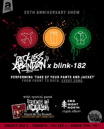 Reckless Abandon presents: Take Off Your Pants and Jacket 25th Anniversary event