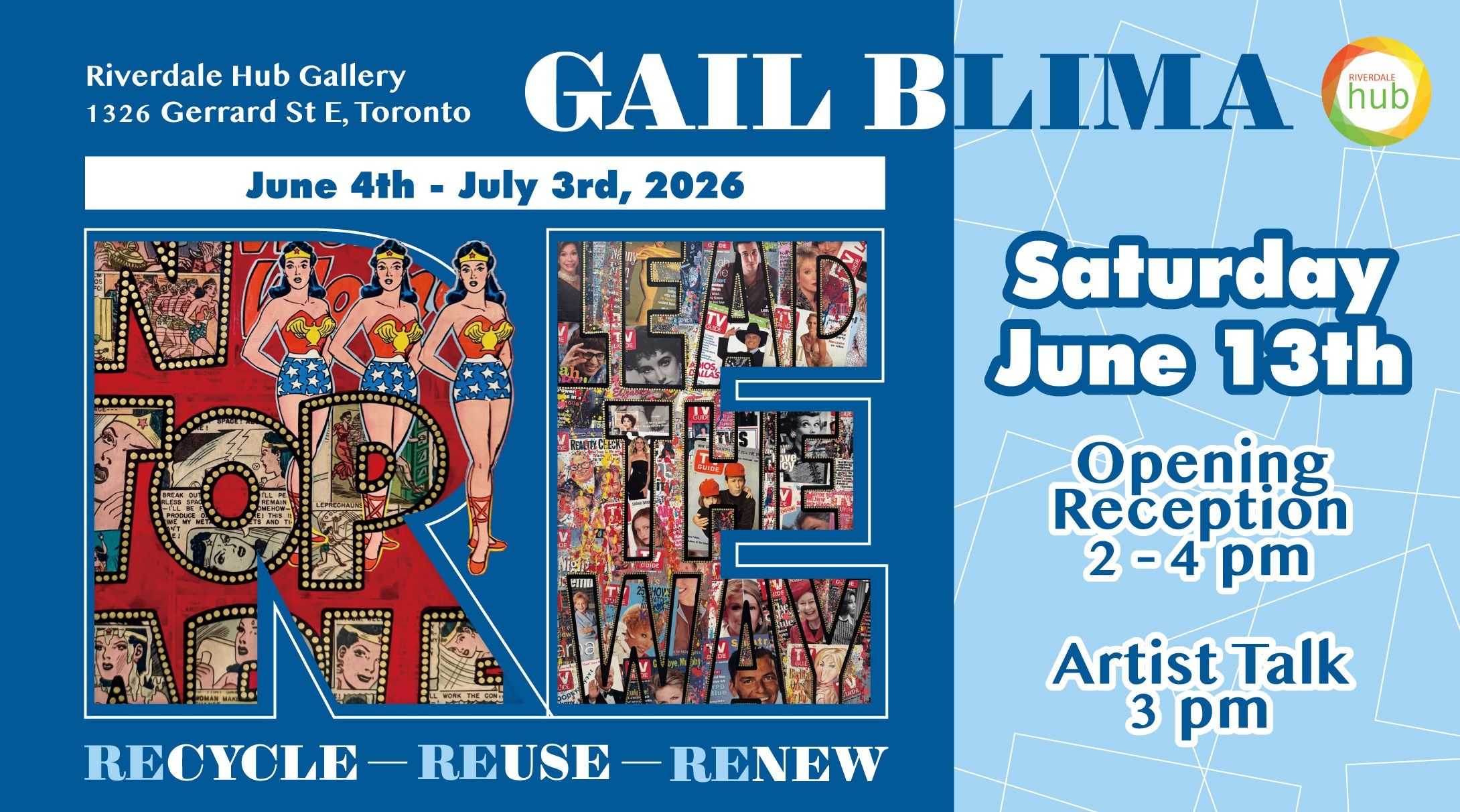 Exhibition “Recycle – Reuse – Renew” by Gail Blima event