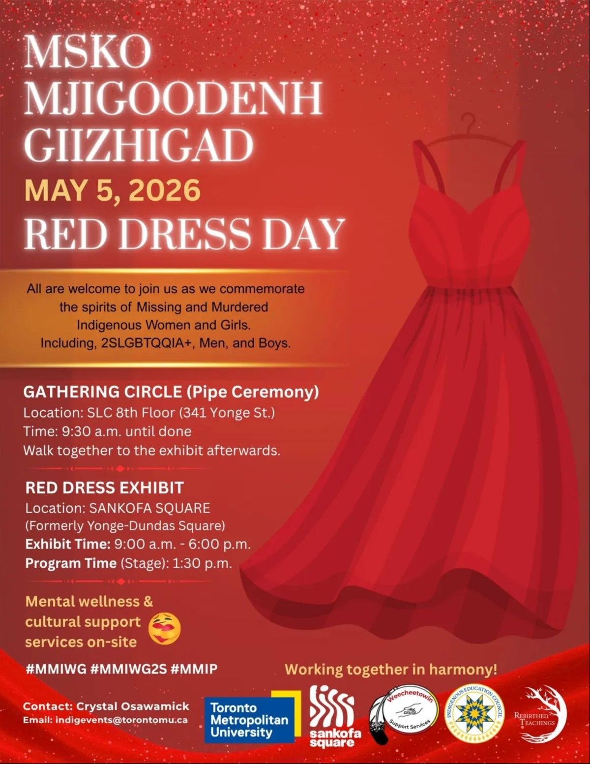 Msko-mjigoodenh Giizhigad (Red Dress Day) event