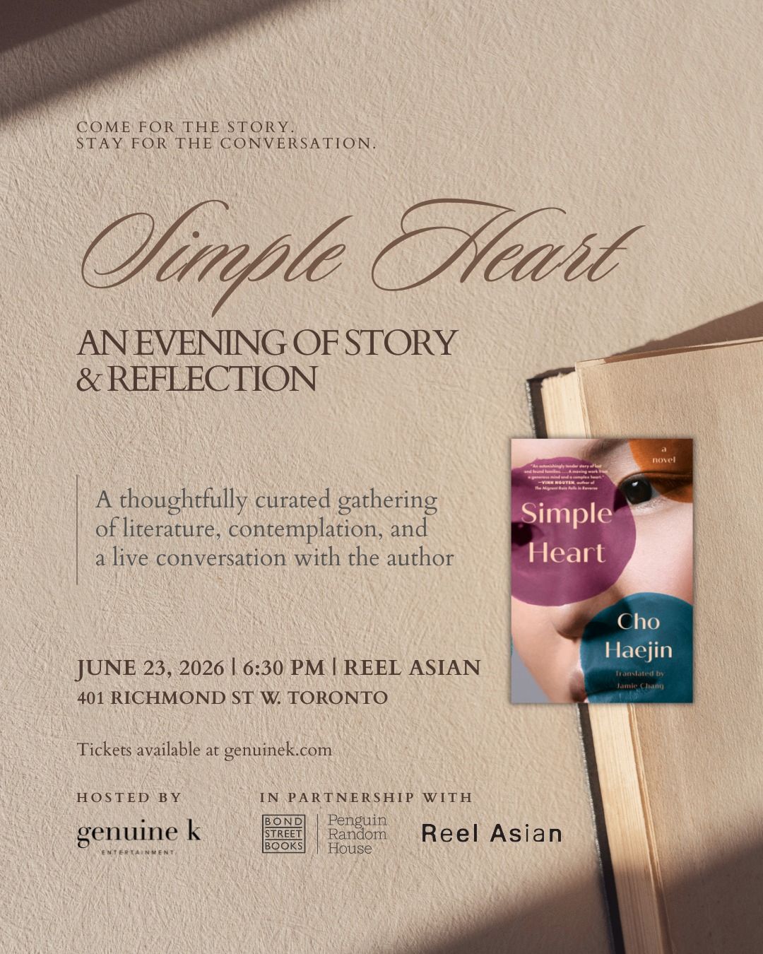 Simple Heart: An Evening of Story & Reflection event