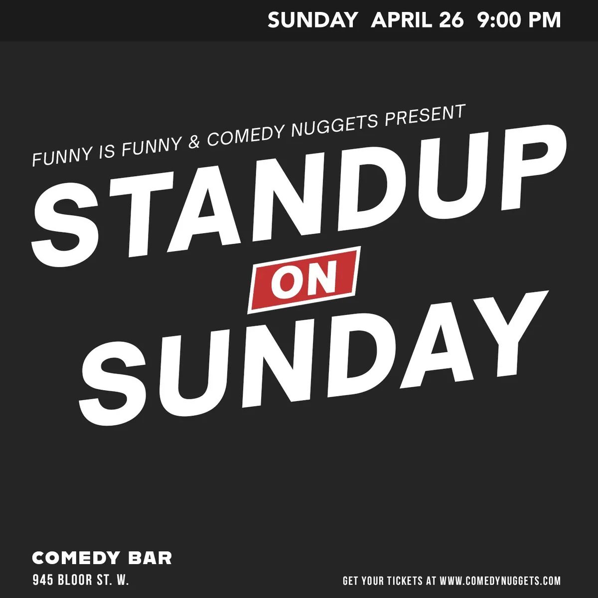 Standup on Sunday event