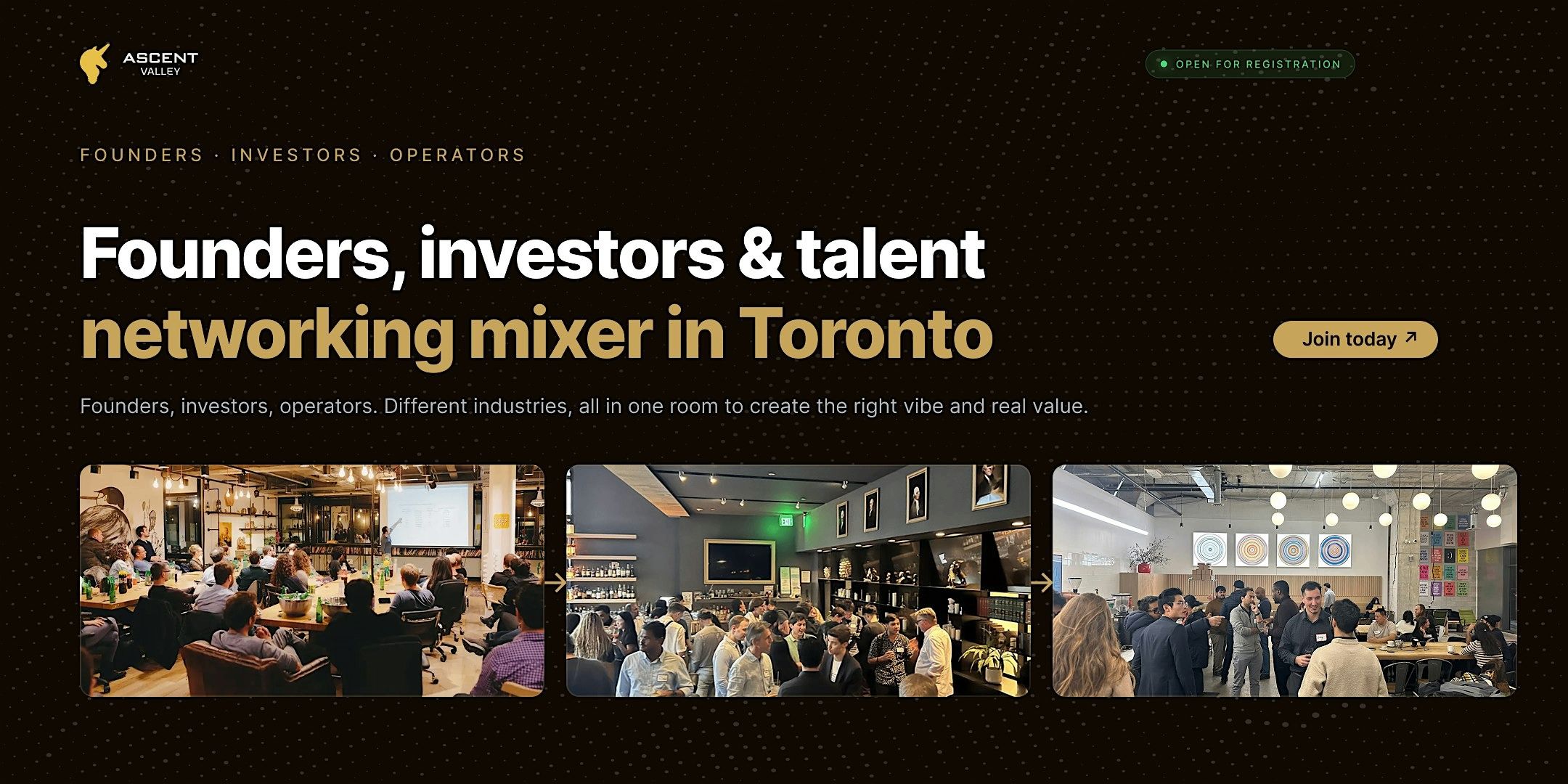 Startup Networking Toronto: Founders, Investors & Talent Mixer event