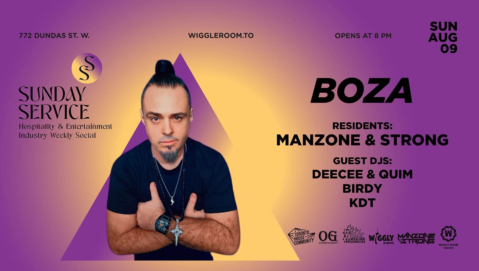 Sunday SerVice: BOZA | Manzone & Strong | DeeCee & Quim event