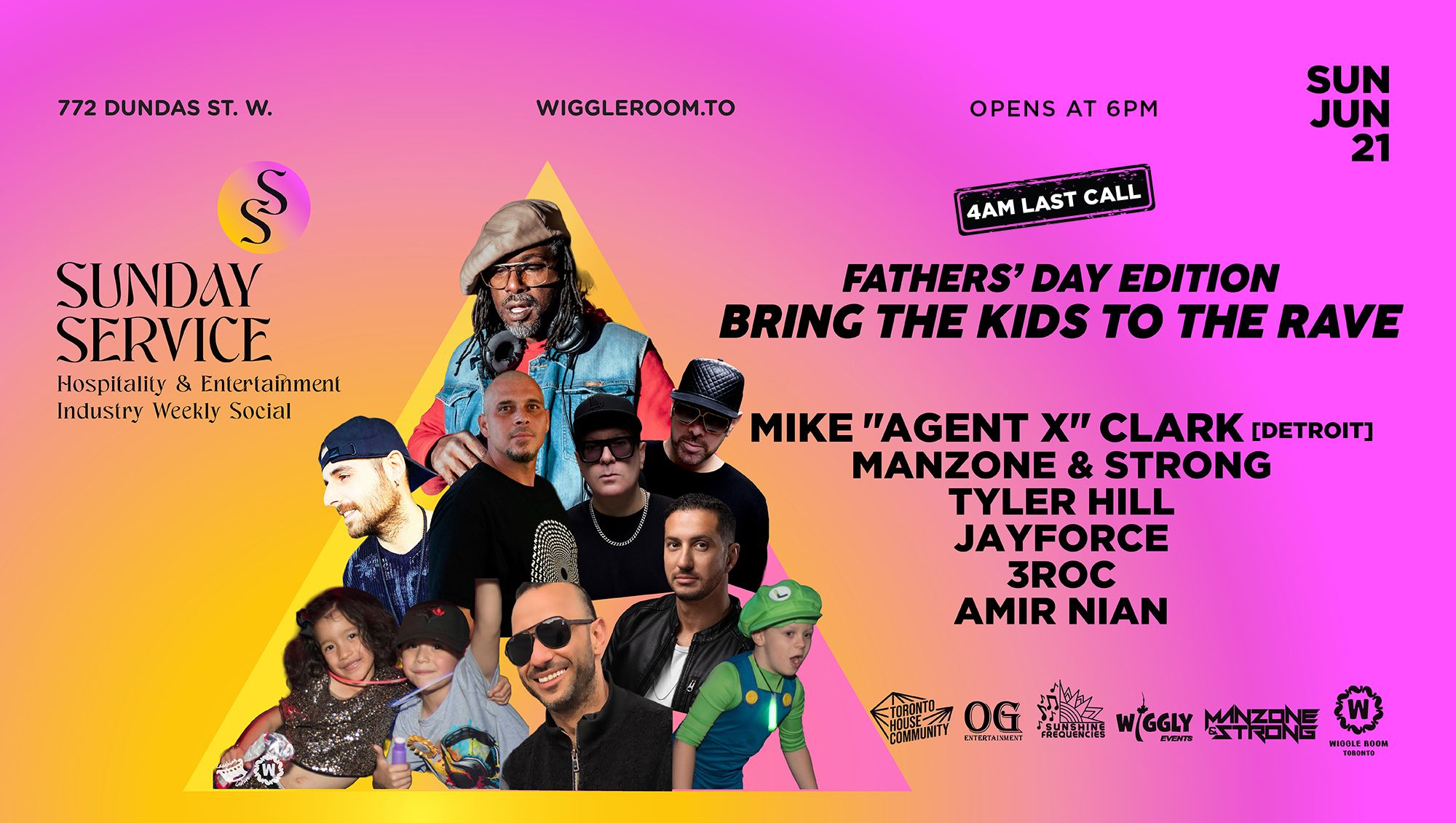 Sunday SerVice: Bring your Kids to the Rave (Fathers Day Edition) event