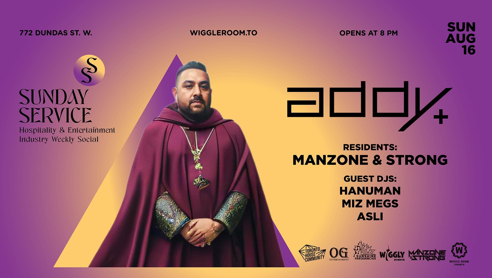Sunday SerVice: ADDY | Manzone & Strong | Miz Megs event