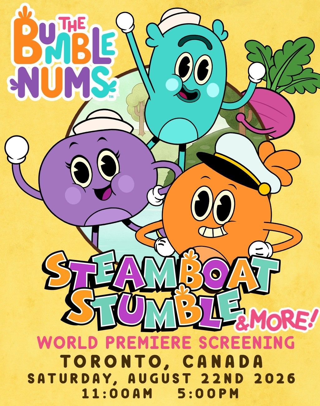 The Bumble Nums in Steamboat Stumble & More Kids Animation Shorts event