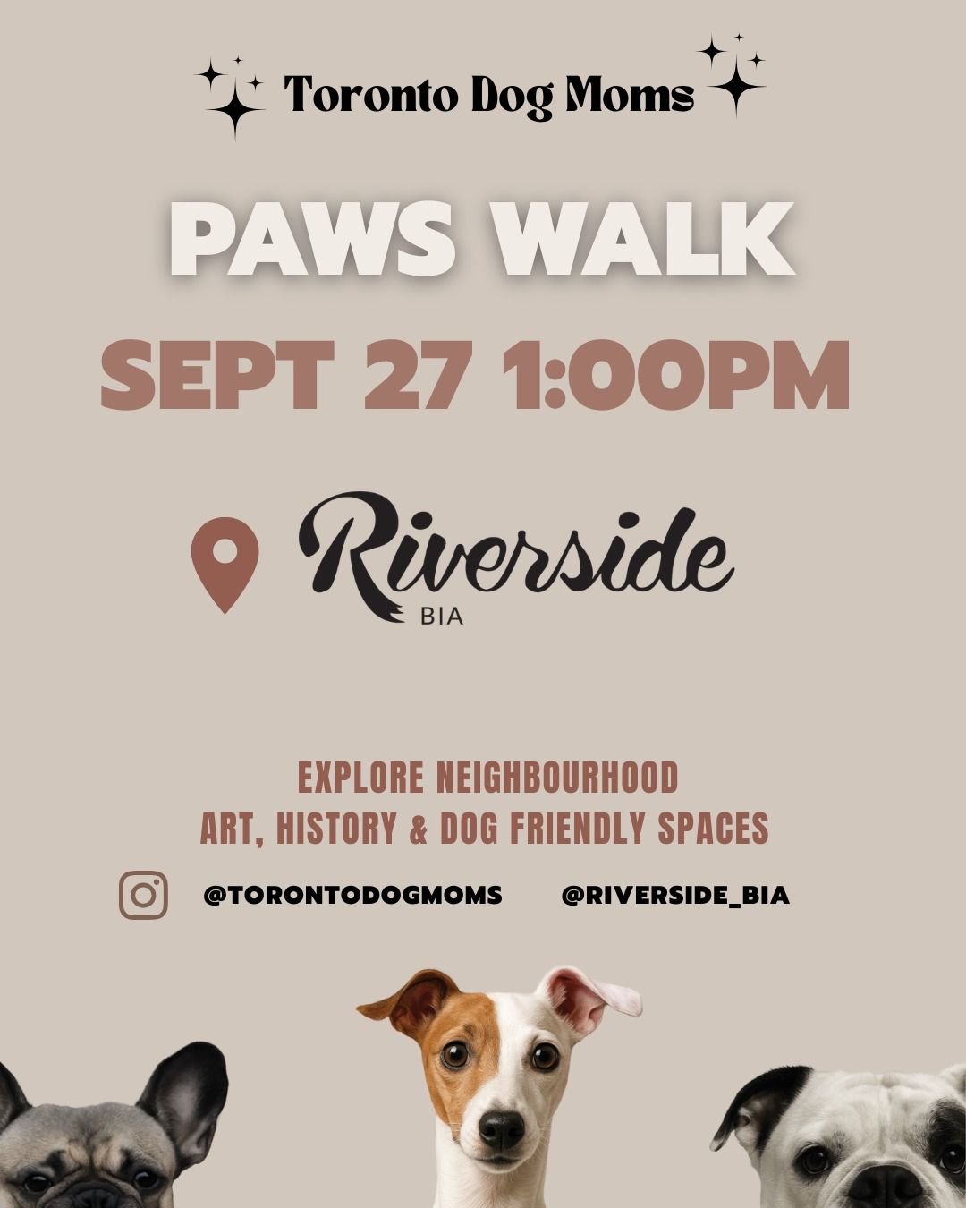 Toronto Dog Moms X Riverside BIA: Paws Walk event