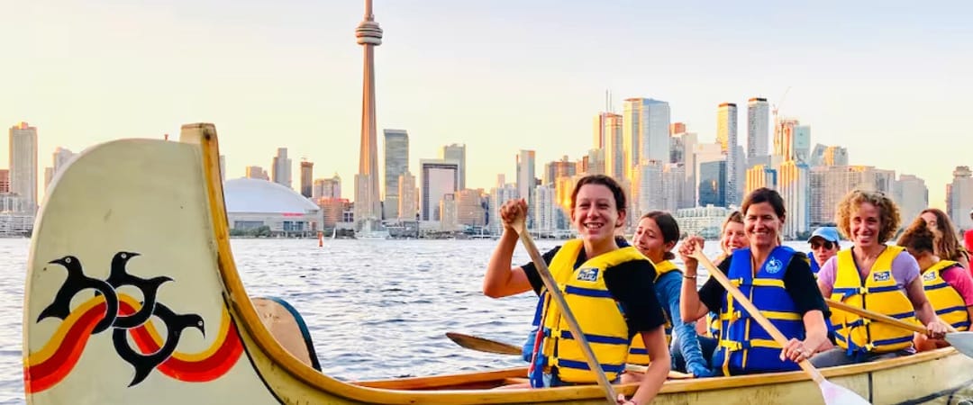Toronto Islands canoe tour for soccer fans event