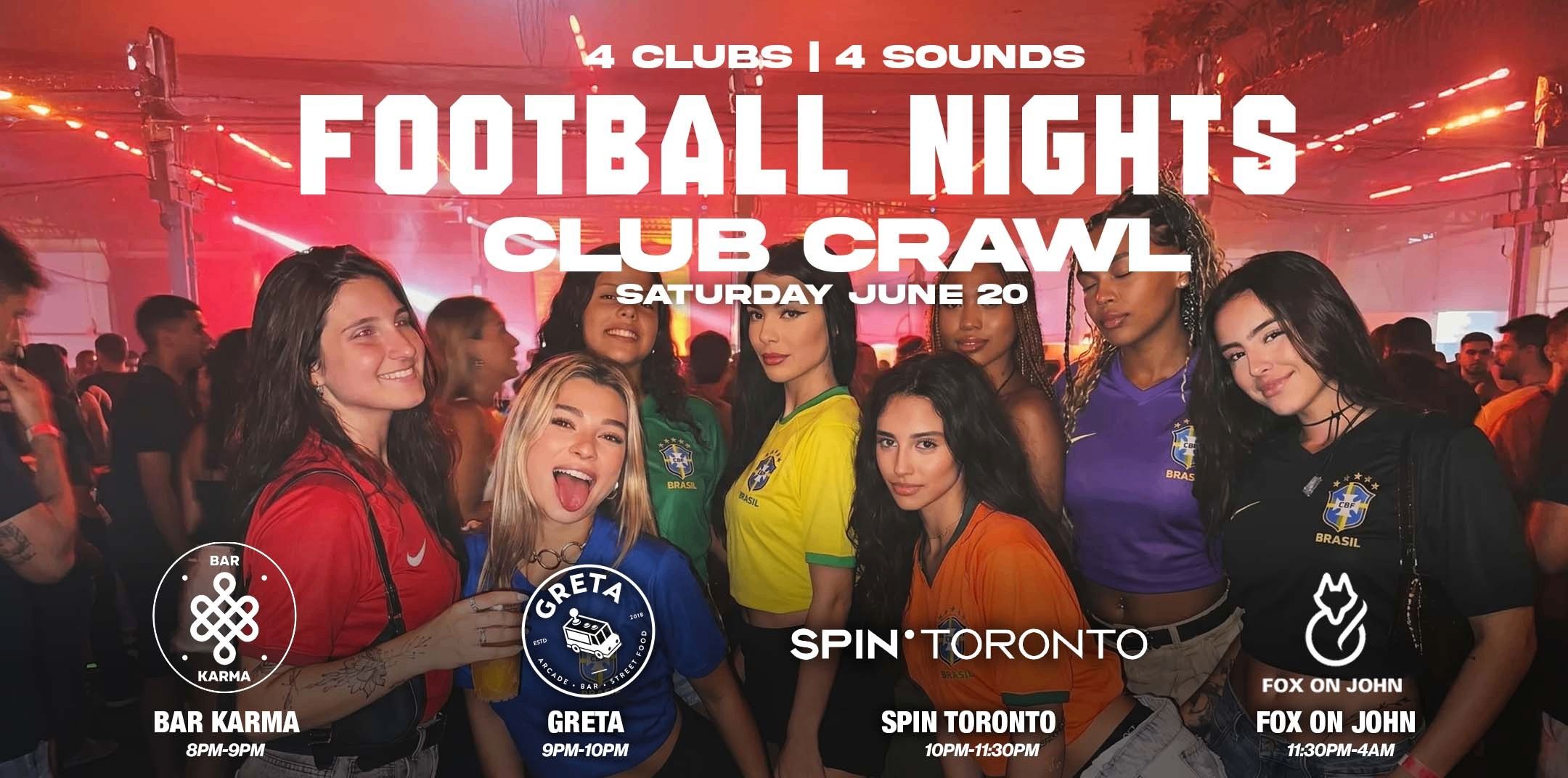 Toronto Soccer Club Crawl: Global Saturday · Football Nights · Sa event