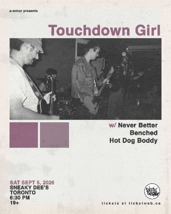 Touchdown Girl w/ Never Better, Benched & Hot Dog Boddy event