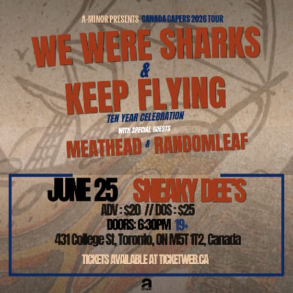 We Were Sharks w/ Keep Flying, Meathead & Randomleaf at Sneaky Dee's event