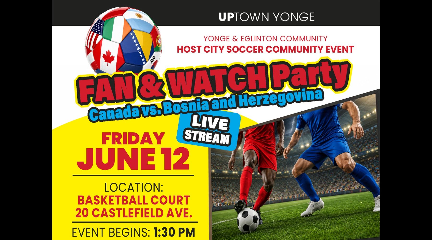 Soccer World Cup 2026 – Yonge & Eglinton Fan & Watch Party event